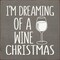 Edge Collections - 7" x 7" - Rustic Wine Glass for Christmas Celebrations - 1 Piece